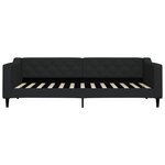 vidaXL Lit de repos sans matelas noir 90x200 cm tissu