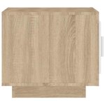vidaXL Table basse blanc et chêne sonoma 51x50x45 cm bois d'ingénierie