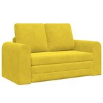 vidaXL Canapé-Lit Jaune 148 x 71 x 83 cm Velours