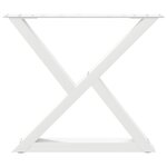 vidaXL Pieds de table basse 2 pièces Blanc 50 x (42-43 3) cm Acier