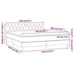 vidaXL Sommier à lattes de lit avec matelas LED Bleu foncé 160x200 cm