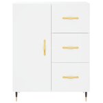 vidaXL Buffet haut Blanc 69 5x34x180 cm Bois d'ingénierie
