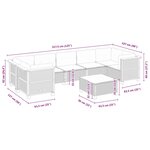 vidaXL Salon de jardin avec coussins 8 Pièces beige résine tressée