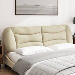 vidaXL Coussin de tête de lit Hvar crème 180 cm tissu