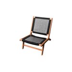 Fauteuil de jardin en bois d'eucalyptus FSC et en corde TAVARUA