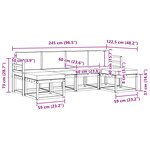vidaXL Ensemble de canapés d'extérieur 6 pc Naturel et Crème Polyester