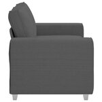 vidaXL Canapé causeuse gris foncé 120 cm tissu velours côtelé