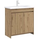 vidaXL Meuble sous lavabo de salle de bain Chêne artisanal