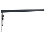 vidaXL Auvent rétractable bleu et blanc 4x3 m tissu et aluminium