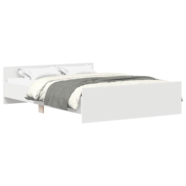 vidaXL Cadre de lit sans matelas blanc 120x190 cm
