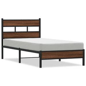 vidaXL Cadre de lit sans matelas chêne marron 100x190 cm