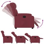 vidaXL Fauteuil inclinable Rouge bordeaux Tissu
