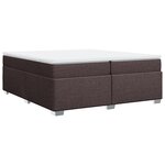 vidaXL Sommier à lattes de lit avec matelas Marron foncé 200x200 cm
