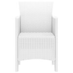 vidaXL Chaise de jardin 4 Pièces Blanc 53 x 49 x 85 cm Polypropylène