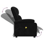 vidaXL Fauteuil de massage Noir Velours