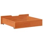 vidaXL Tiroirs sous le lit 2 Pièces brun cire 75x55x17 cm pin massif