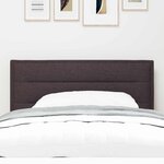 vidaXL Tête de lit LED avec bandes LED Marron foncé 80 cm tissu