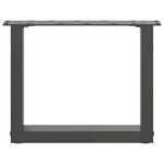 vidaXL Pieds de table basse en U 2 pièces Anthracite 40 x (30-31) cm Acier