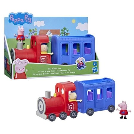 Peppa pig - peppa's adventures - le train de mlle rabbit - jouet  préscolaire roulant et détachable avec 2 figurines des 3 ans - La Poste