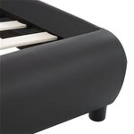 vidaXL Cadre de lit avec LED sans matelas noir 120x200 cm