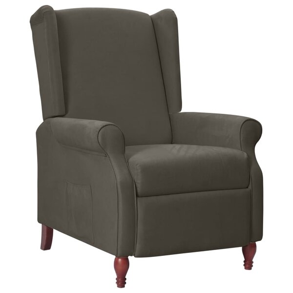 vidaXL Fauteuil inclinable Gris foncé Tissu microfibre