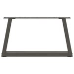 vidaXL Pieds de table basse en forme de V  2 pièces  anthracite  50 x (30-31 3) cm  acier