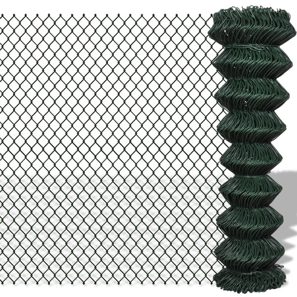 vidaXL Clôture à mailles losangées Acier 1 5x15 m Vert
