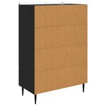 vidaXL Buffet avec tiroir Noir 66 x 34 5 x 97 cm Bois d'ingénierie