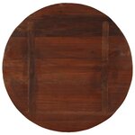 vidaXL Dessus de table Ø 80x2 5 cm rond bois massif de récupération
