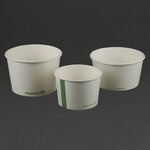 Bol à soupe ou glace compostable 340 ml - vegware - lot de 500 - carton