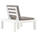 vidaXL Chaise de salon de jardin avec coussin Plastique Blanc