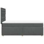 vidaXL Sommier à lattes de lit avec matelas Gris foncé 90x200 cm Tissu