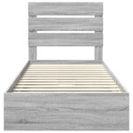 vidaXL Lit de Rangement Gris Sonoma 100 x 200 cm Bois d'ingénierie