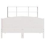 vidaXL Lit bibliothèque sans matelas blanc 140x190 cm bois pin massif