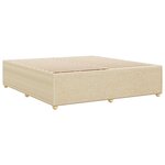 vidaXL Cadre de lit sans matelas crème 200x200 cm tissu