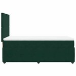 vidaXL Sommier à lattes de lit avec matelas Vert foncé 100x200 cm