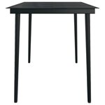 vidaXL Ensemble de salle à manger de jardin 5 Pièces Marron et noir