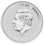 Pièce de monnaie 1 Dollar Tuvalu 2024 1 once argent BE – Tortues Ninja