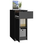 vidaXL Armoire de bureau noir 33 5x50x75 cm bois d'ingénierie