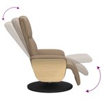 vidaXL Fauteuil inclinable avec repose-pieds cappuccino similicuir