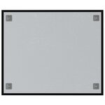 vidaXL Tableau noir magnétique mural Noir 60x50 cm Verre trempé