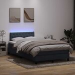 vidaXL Sommier à lattes de lit et matelas et LED gris foncé 120x220cm velours