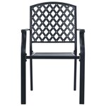 vidaXL Ensemble de chaises de jardin empilables 5 Pièces anthracite