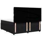 vidaXL Sommier à lattes de lit et matelas Noir 200x200 cm Velours