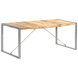 vidaXL Table à manger 180x90x75 cm bois de manguier massif brut