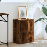 vidaXL Bibliothèque chêne fumé 40x24x52 cm bois d'ingénierie