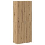 vidaXL Highboard en chêne artisan 60 x 32 x 153 cm en bois d'ingénierie