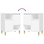 vidaXL Buffets 2 Pièces blanc 60x35x70 cm bois d'ingénierie