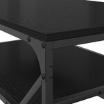vidaXL Table basse avec étagère Chêne noir 90x50x40 cm Bois composite