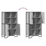 vidaXL Buffet haut sonoma gris 79 5x35 5x137 5 cm bois d'ingénierie